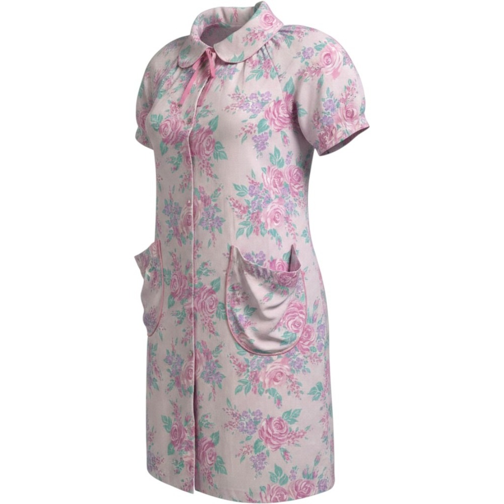 Cottagecore Vintage 90s The Breakfast Club Women M Floral Snap Front Housecoat